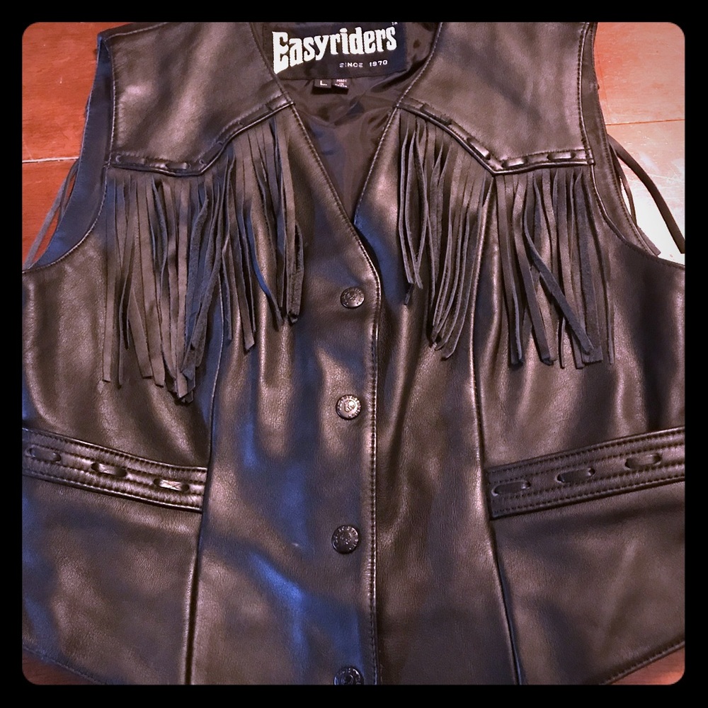 Leather vest
